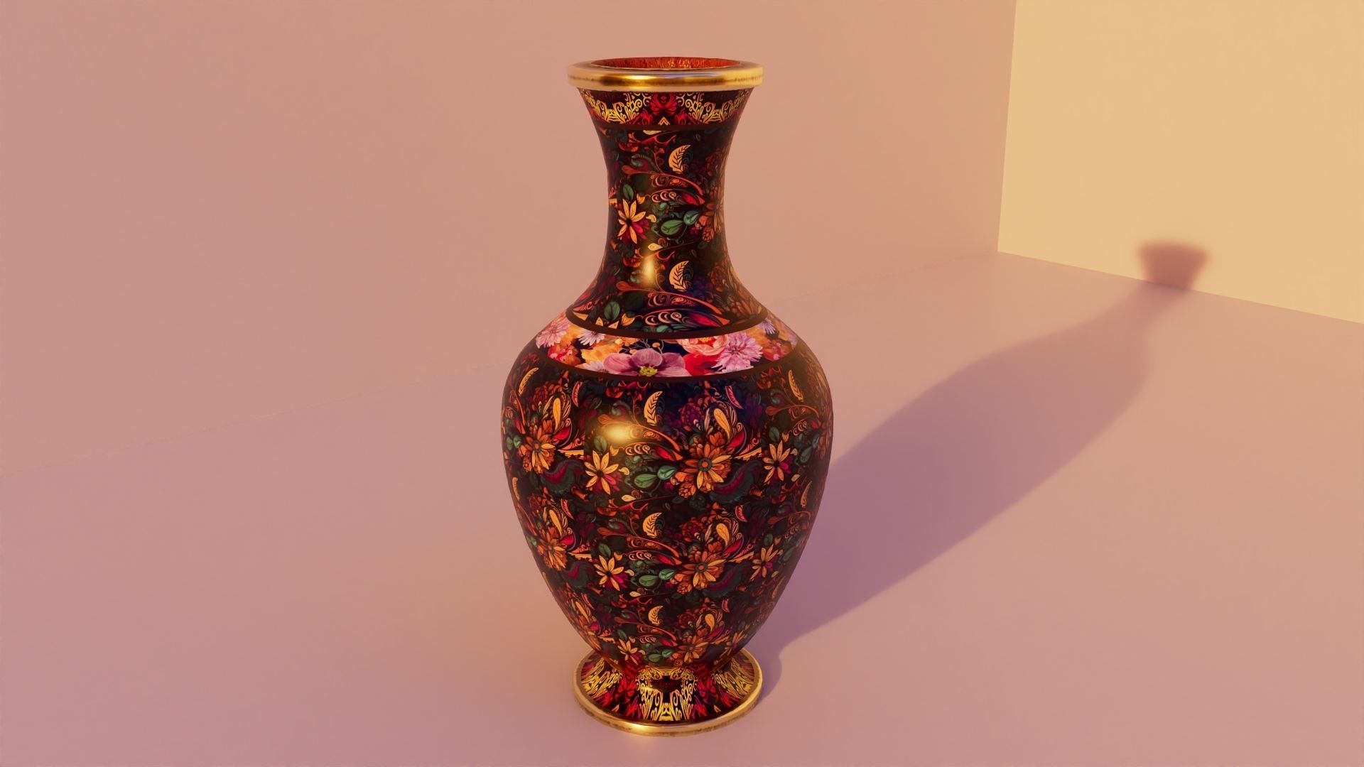 Medieval Flower Vase 2 Low-poly 3D model_3