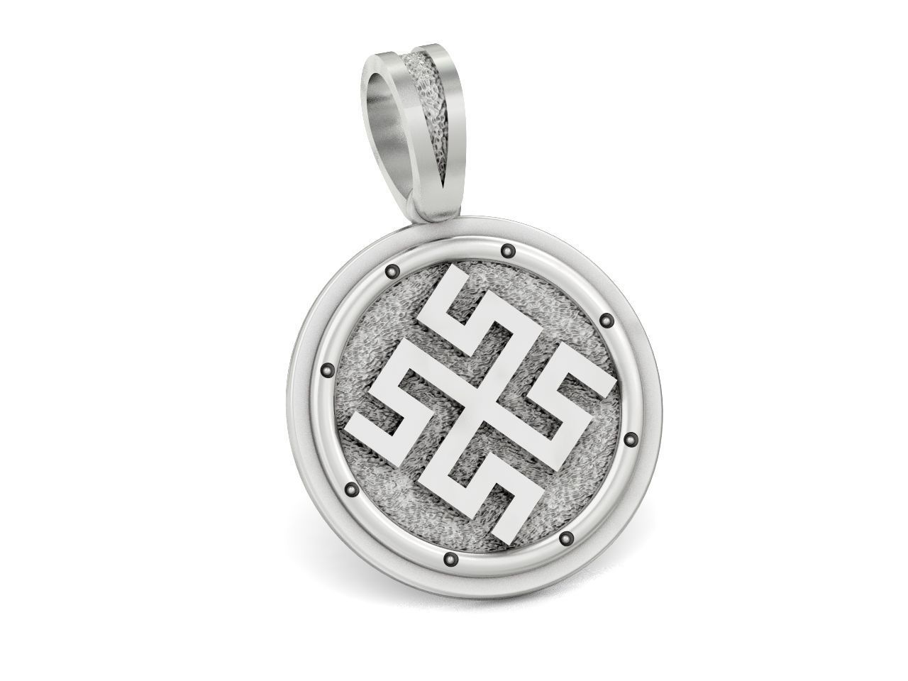 Bogovnik  pendant Slavic amulet Fern flower 1230 3D print model_33