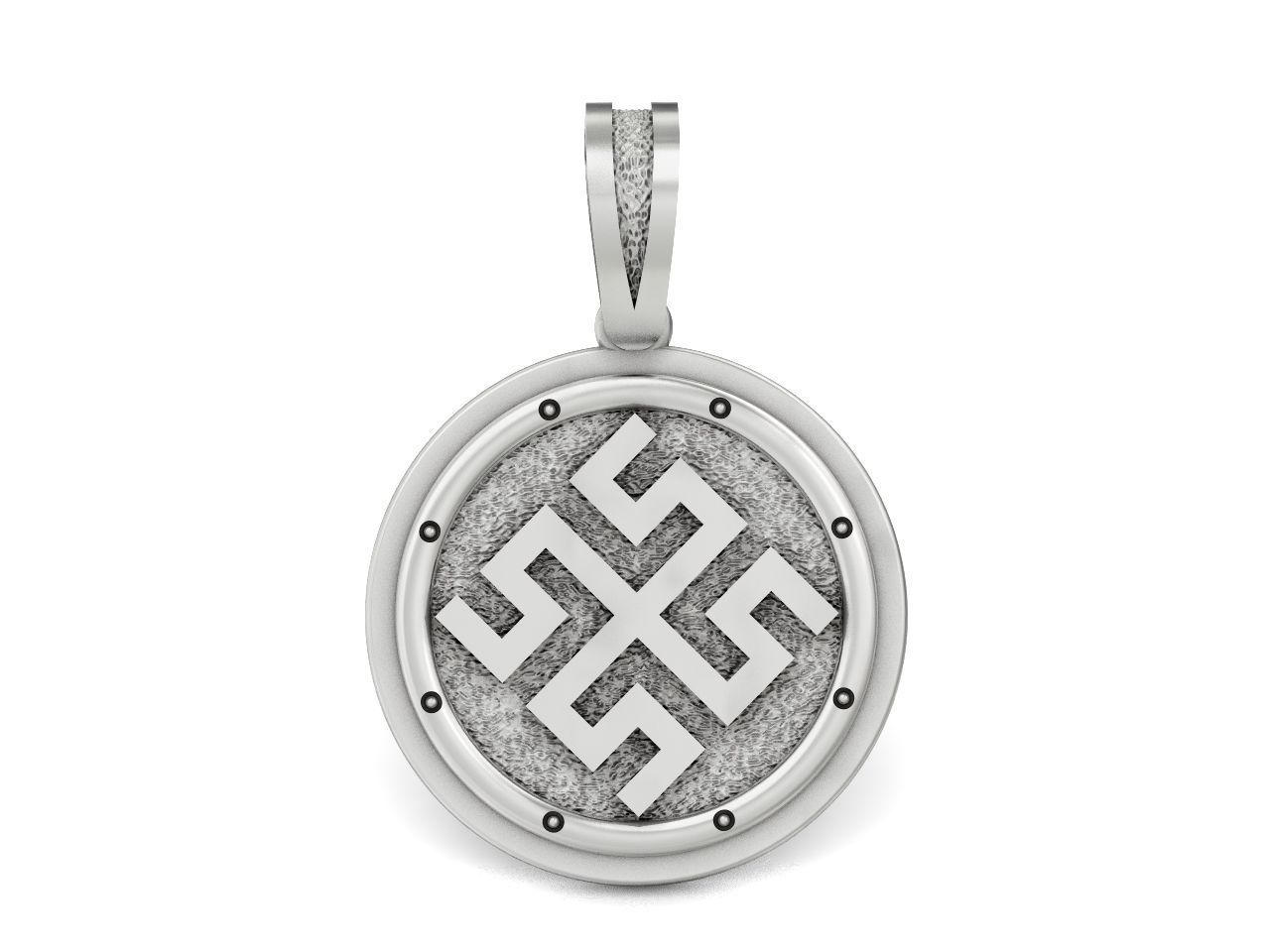 Bogovnik  pendant Slavic amulet Fern flower 1230 3D print model_13