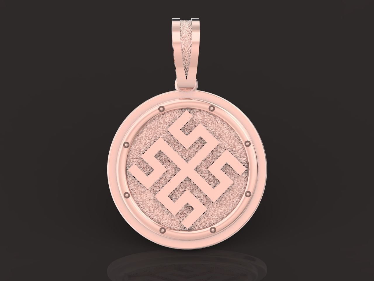 Bogovnik  pendant Slavic amulet Fern flower 1230 3D print model_25