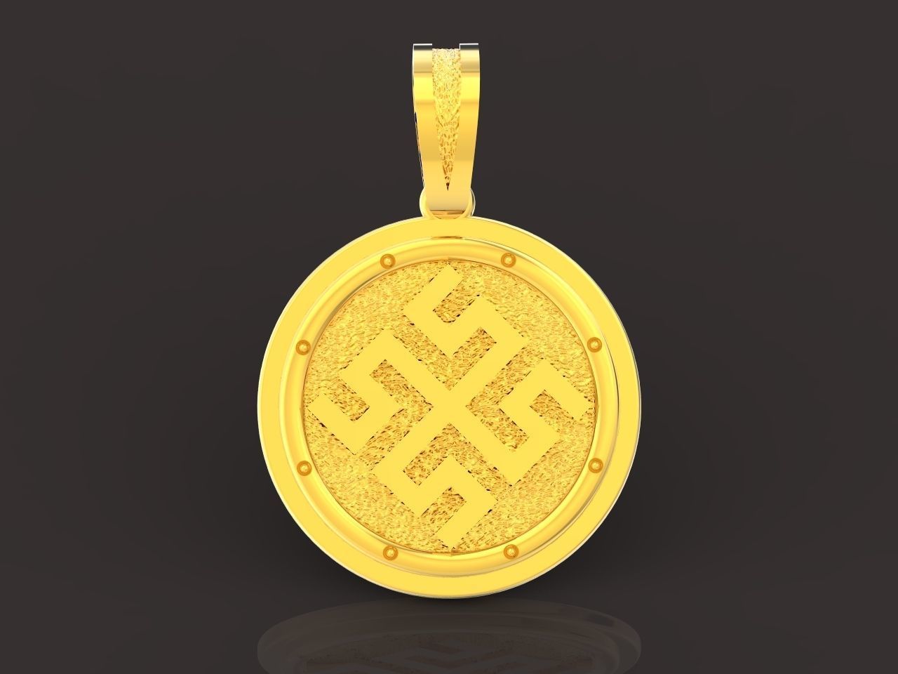 Bogovnik  pendant Slavic amulet Fern flower 1230 3D print model_22