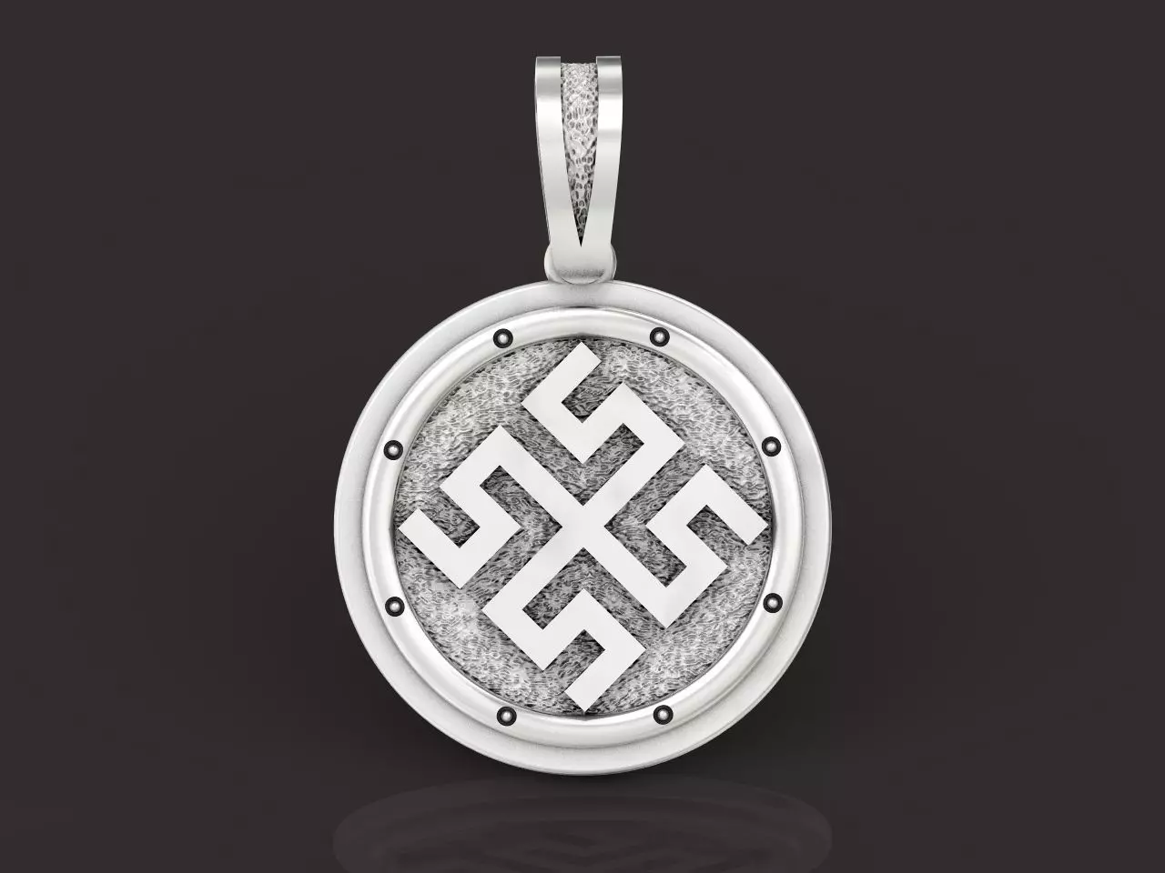 Bogovnik  pendant Slavic amulet Fern flower 1230 3D print model_0