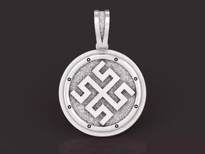 Bogovnik  pendant Slavic amulet Fern flower 1230 3D print model