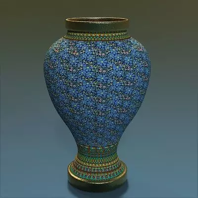 Medieval Flower Vase 3 Low-poly 3D model