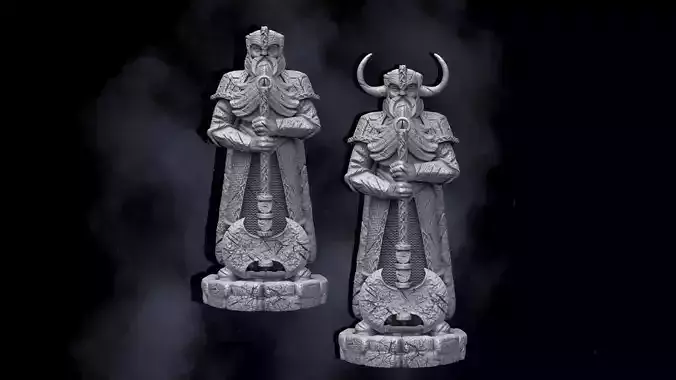 Dwarf Stone Statue  3D print model