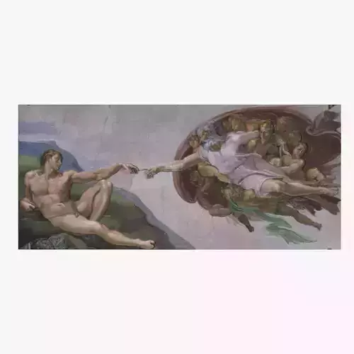 CREATION OF ADAM by MICHELANGELO for 3D printing 