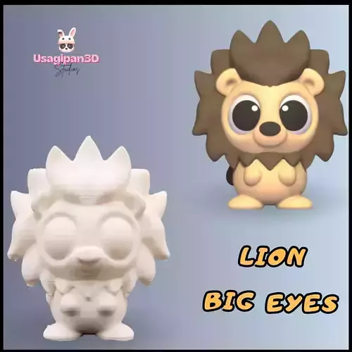 Lion Big Eyes 3D print model