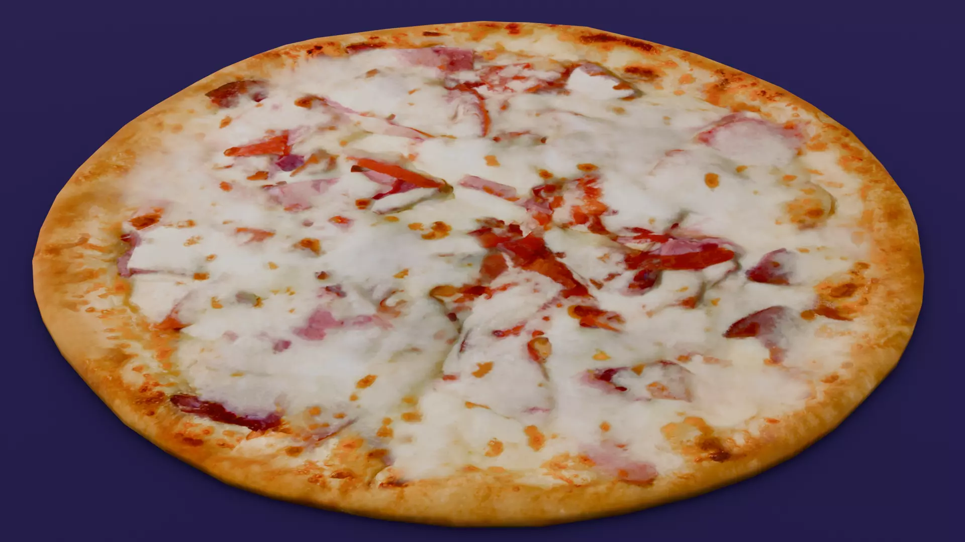 Pizza 3D Model Low-poly 3D model_0