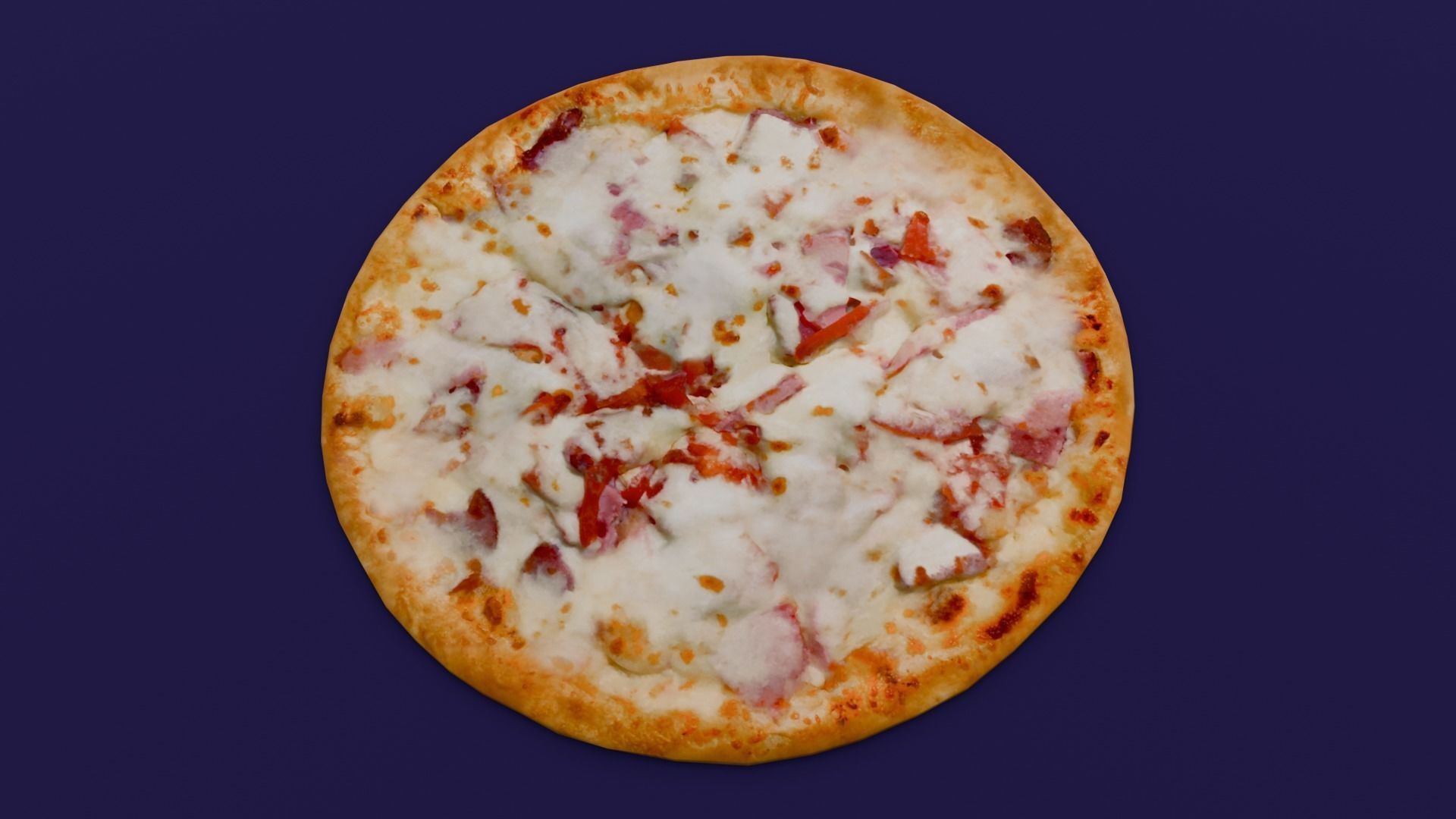 Pizza 3D Model Low-poly 3D model_4