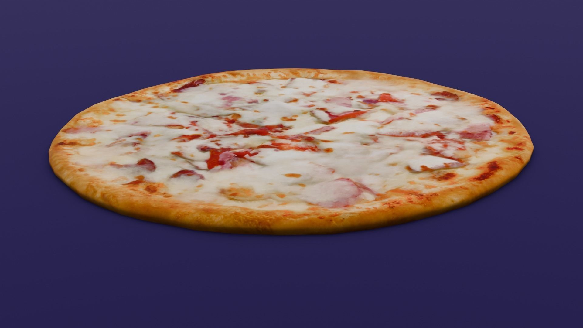 Pizza 3D Model Low-poly 3D model_14