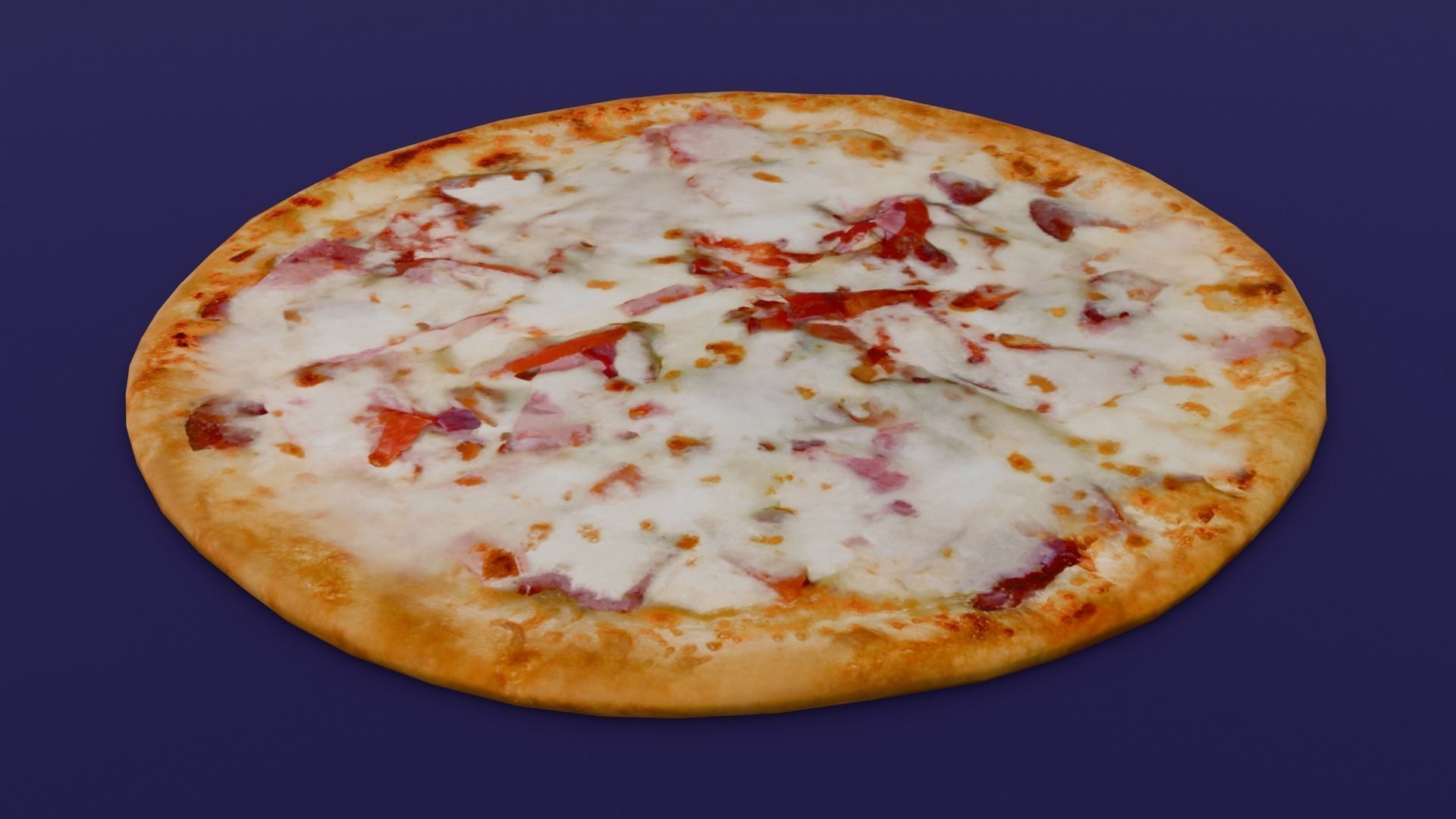 Pizza 3D Model Low-poly 3D model_23
