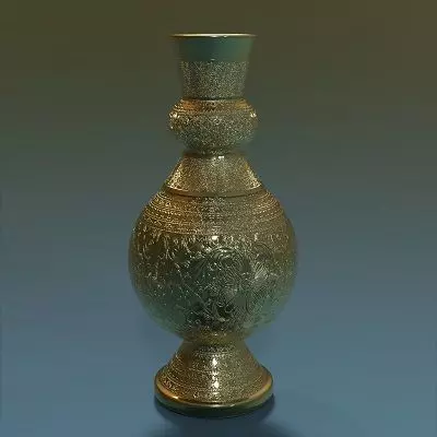 Medieval Flower Vase 7 Low-poly 3D model