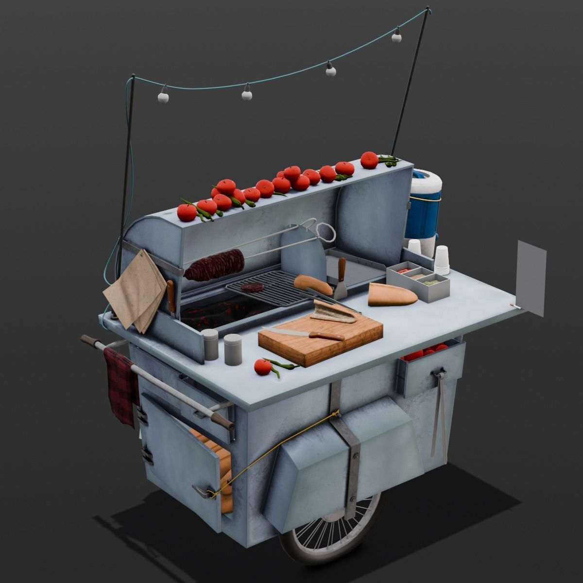 Vendor Shop 3D Model  Low-poly 3D model_8