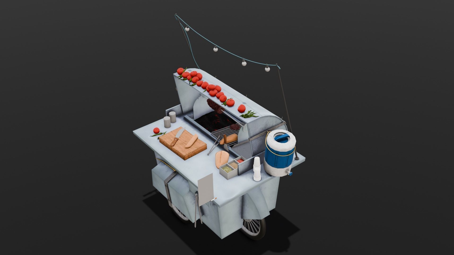 Vendor Shop 3D Model  Low-poly 3D model_4