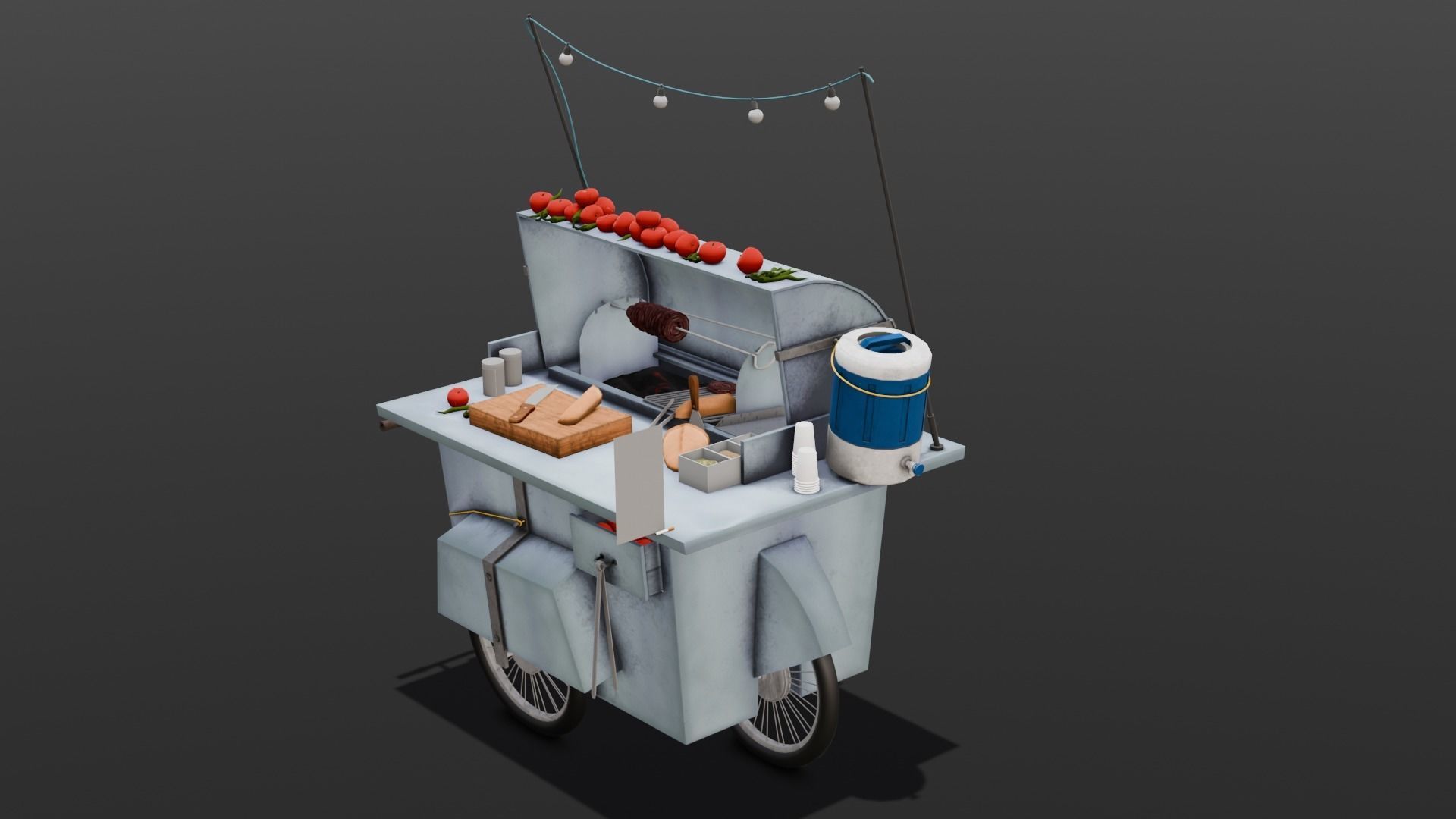 Vendor Shop 3D Model  Low-poly 3D model_12
