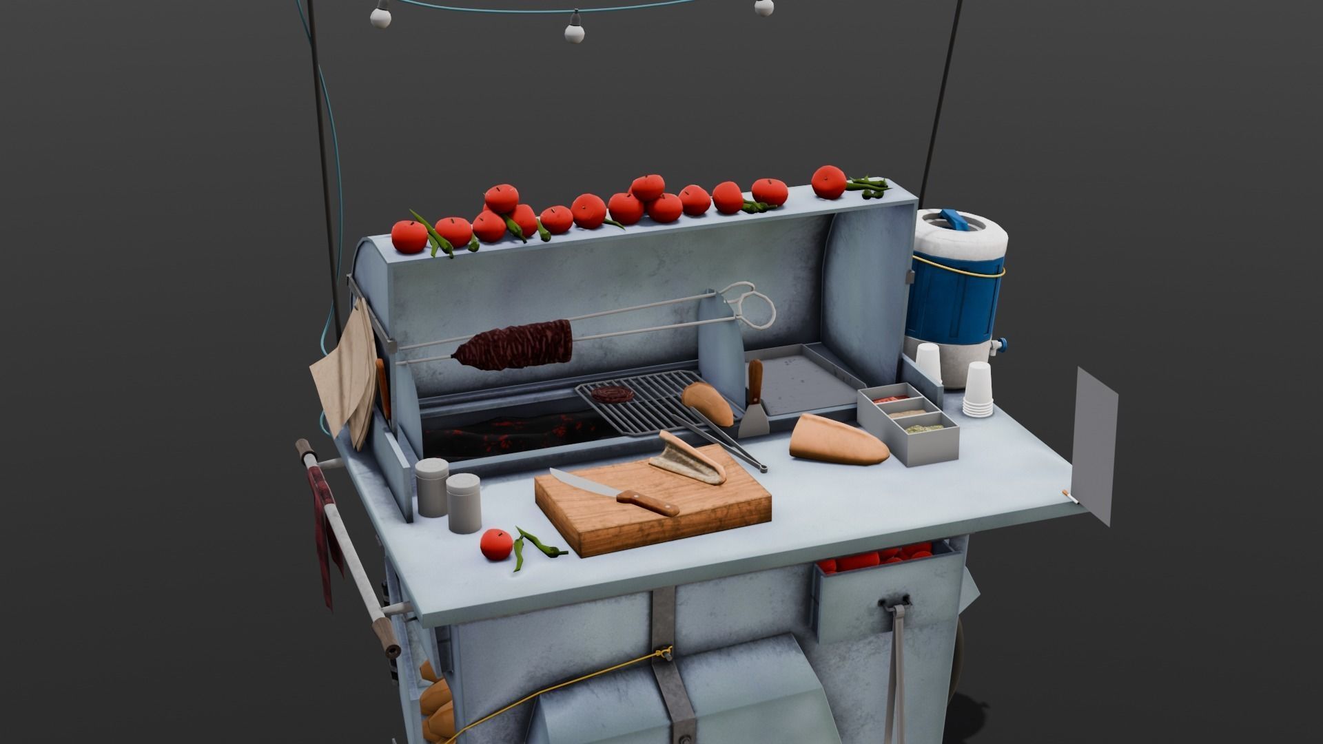 Vendor Shop 3D Model  Low-poly 3D model_16