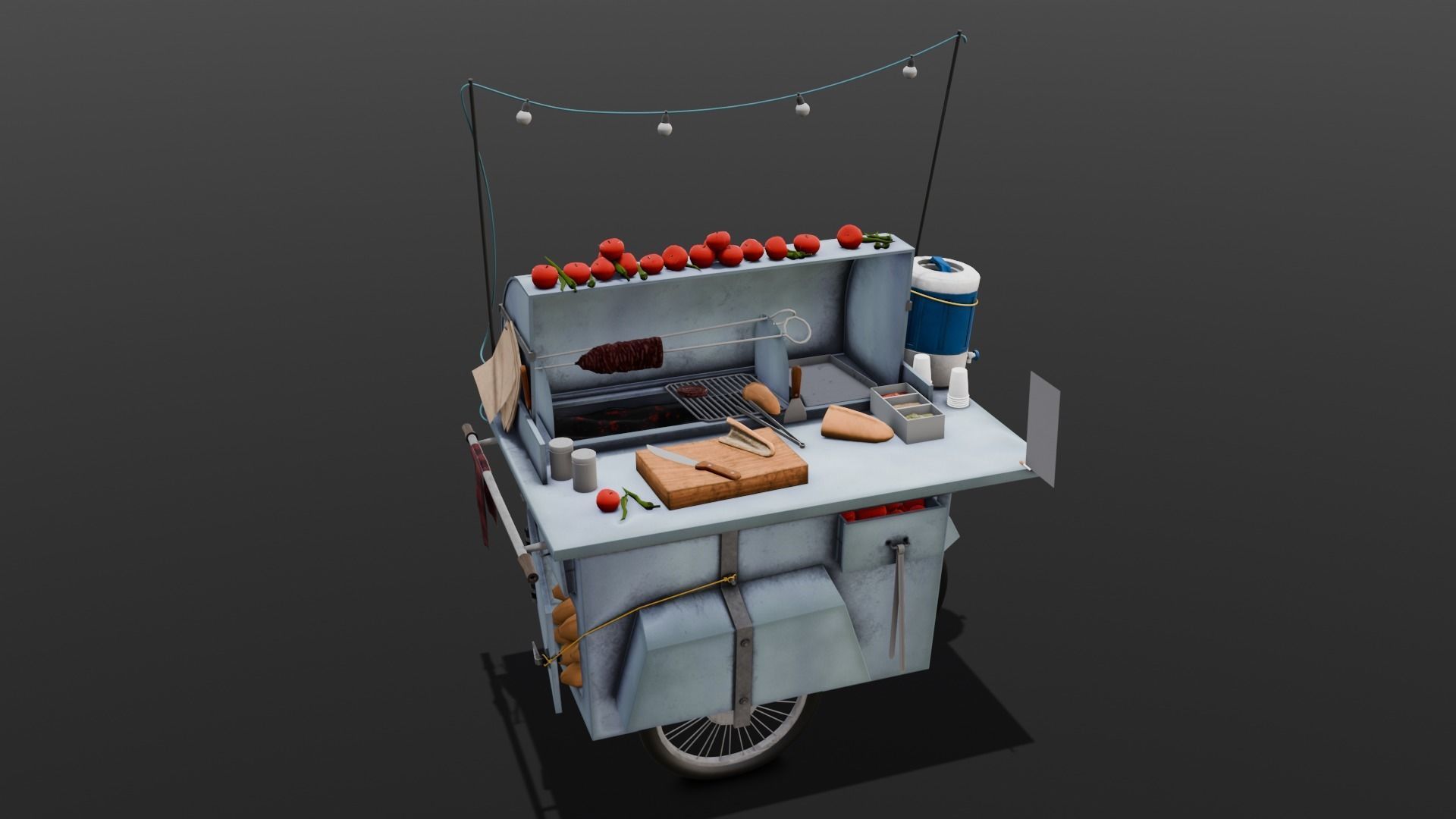 Vendor Shop 3D Model  Low-poly 3D model_17