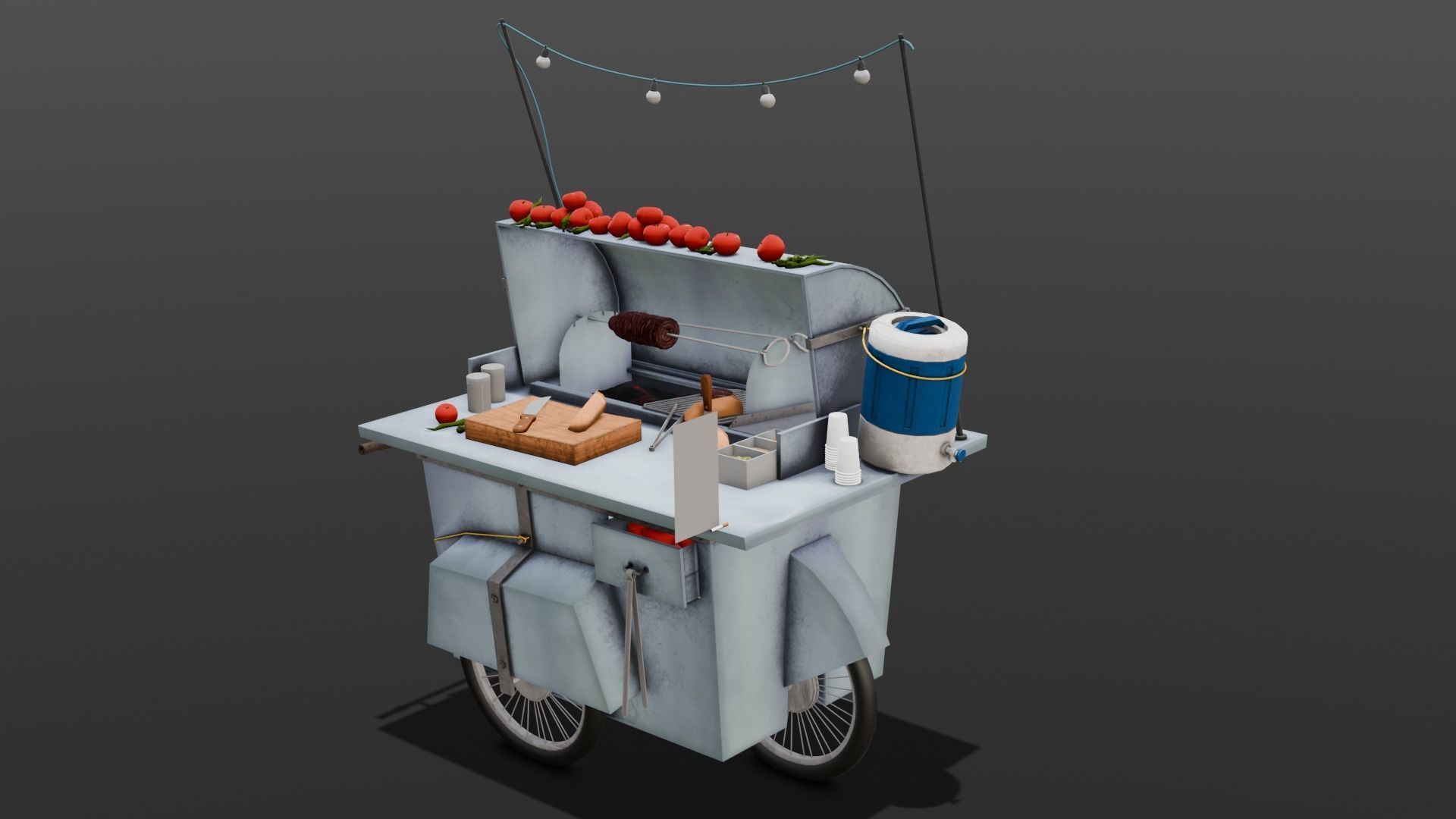 Vendor Shop 3D Model  Low-poly 3D model_19