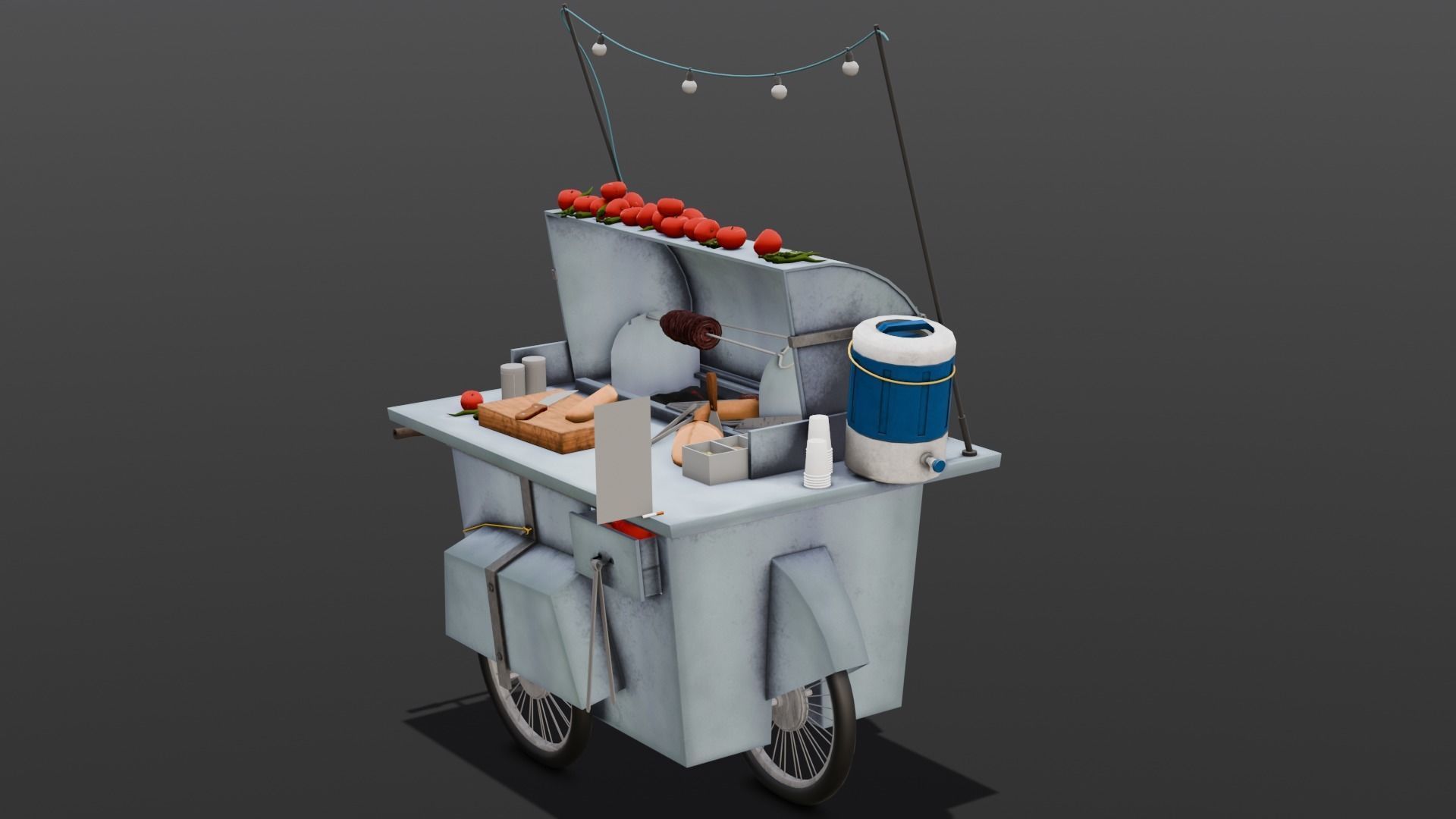 Vendor Shop 3D Model  Low-poly 3D model_5