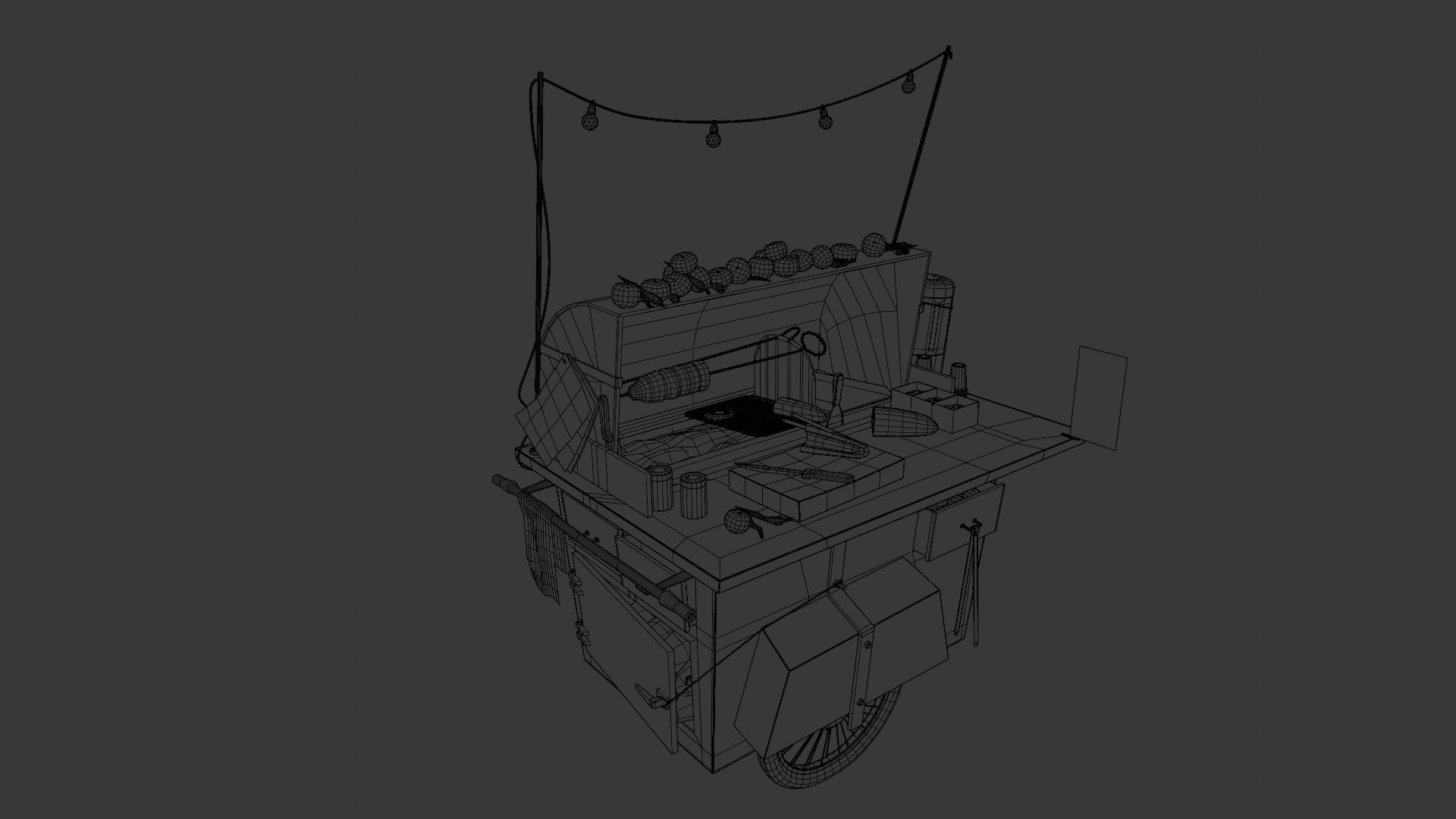Vendor Shop 3D Model  Low-poly 3D model_10