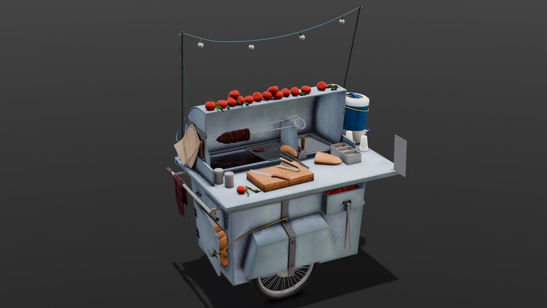 Vendor Shop 3D Model  Low-poly 3D model_2