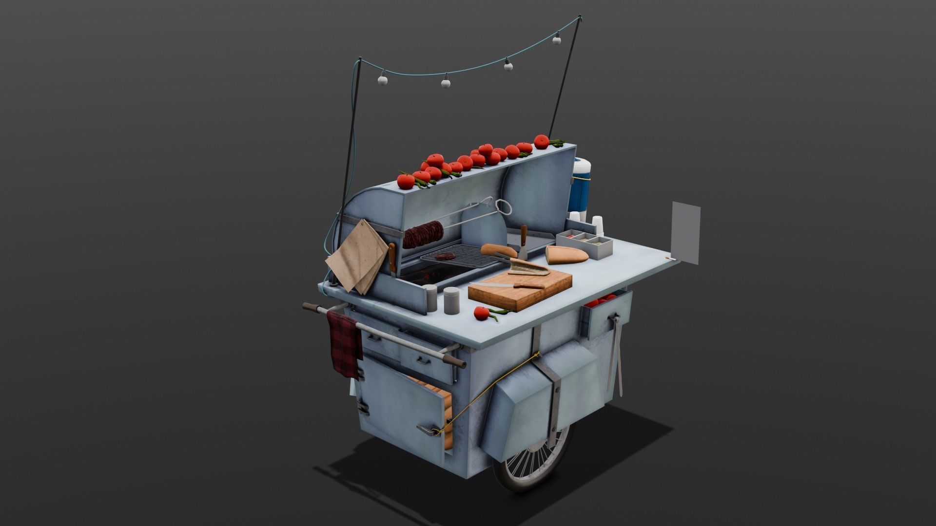 Vendor Shop 3D Model  Low-poly 3D model_18