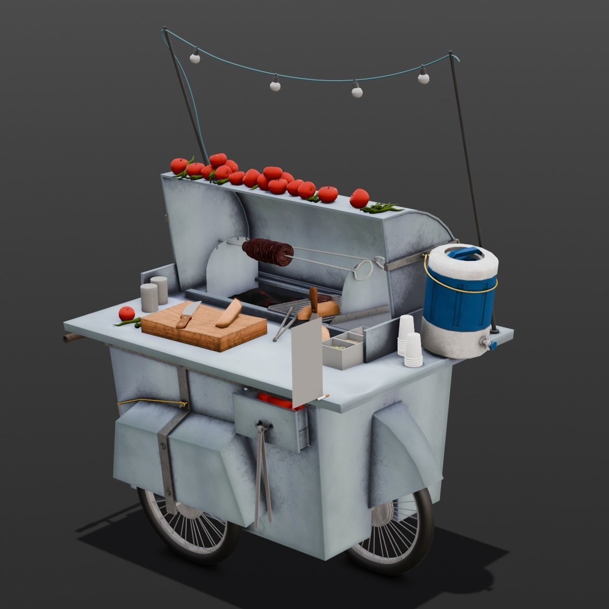Vendor Shop 3D Model  Low-poly 3D model_7