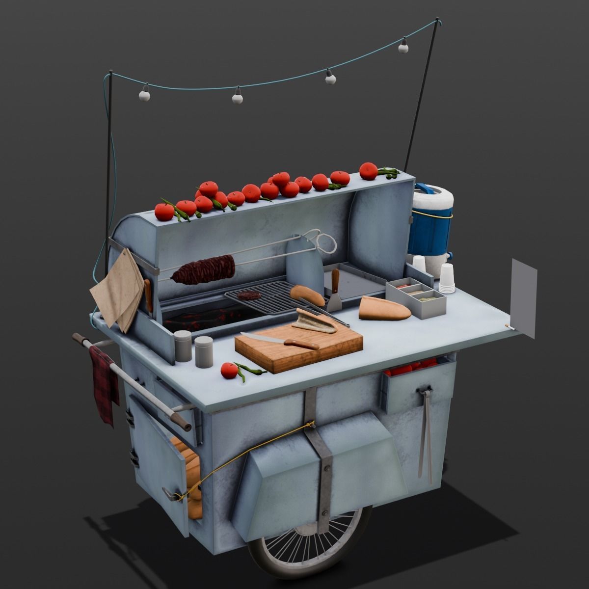 Vendor Shop 3D Model  Low-poly 3D model_6