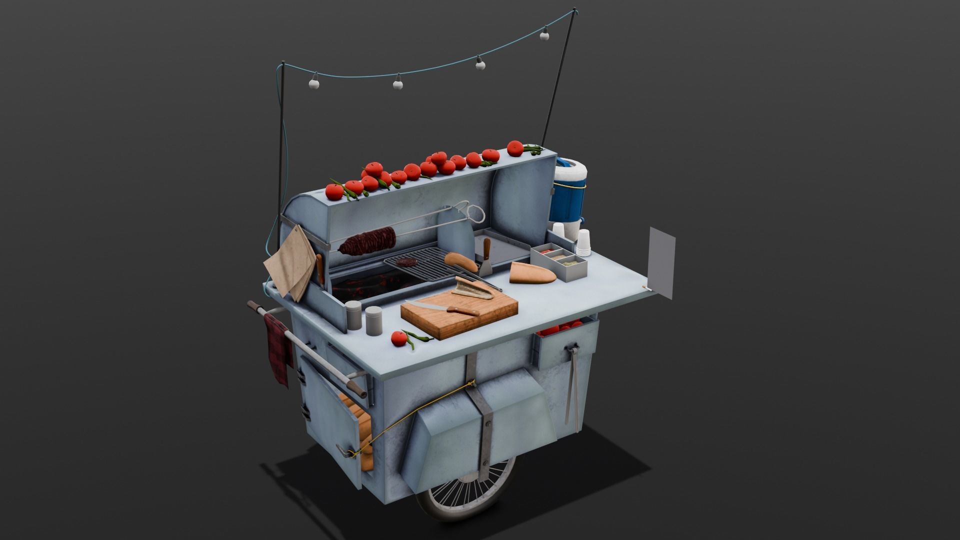 Vendor Shop 3D Model  Low-poly 3D model_3