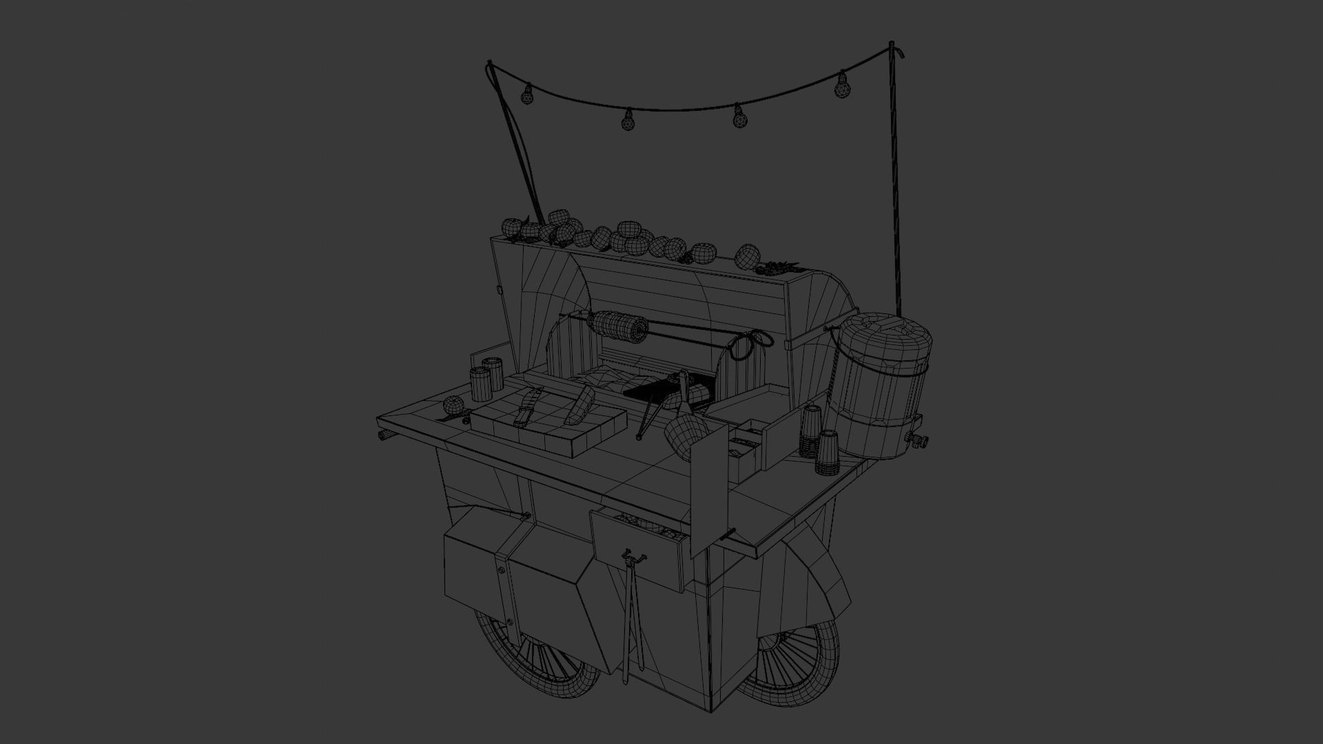 Vendor Shop 3D Model  Low-poly 3D model_11