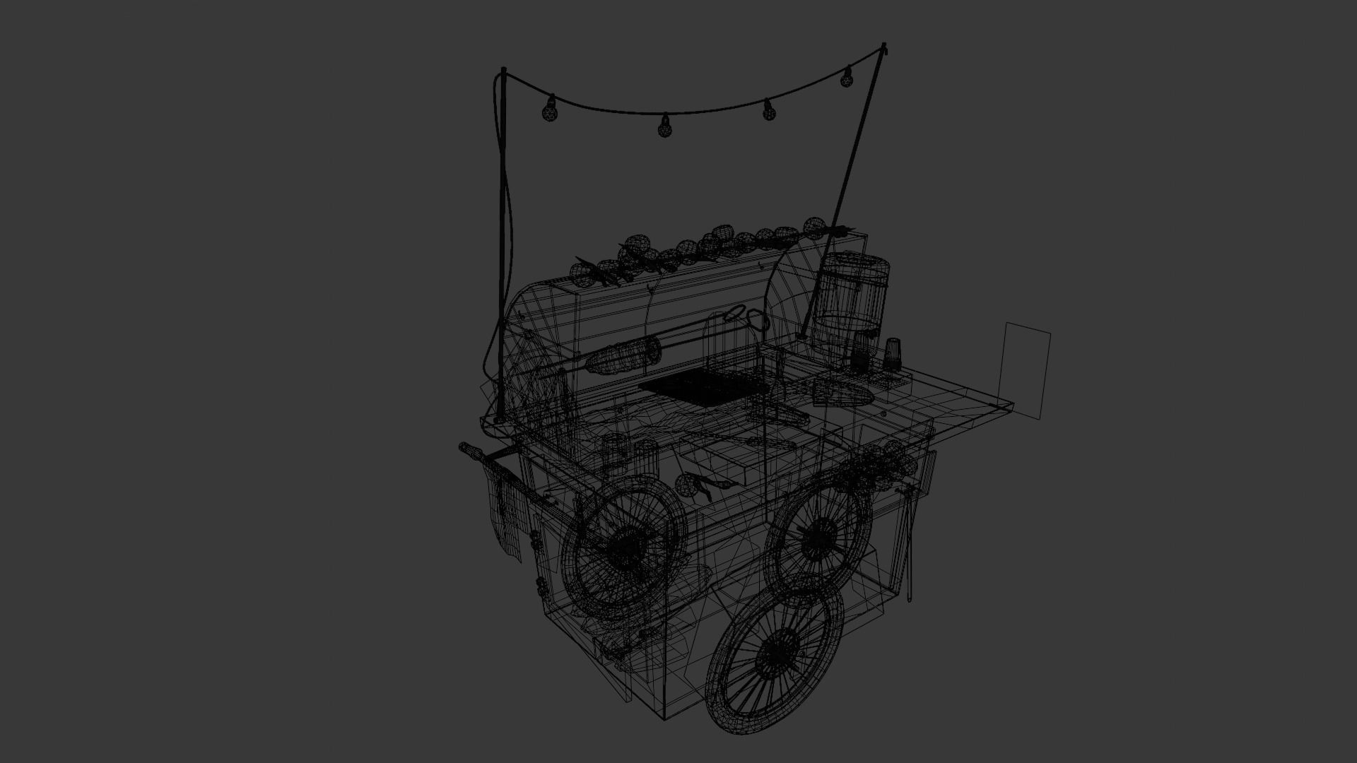 Vendor Shop 3D Model  Low-poly 3D model_9