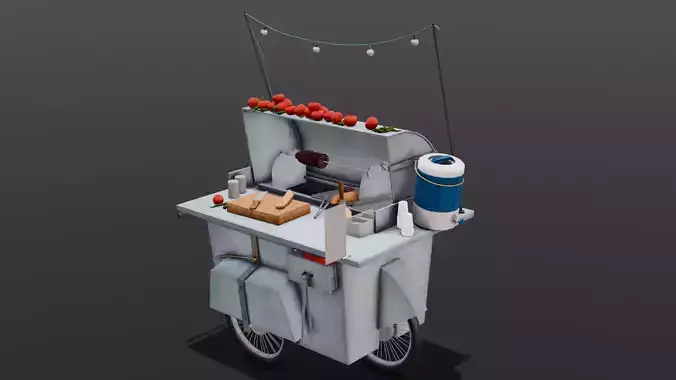 Vendor Shop 3D Model  Low-poly 3D model