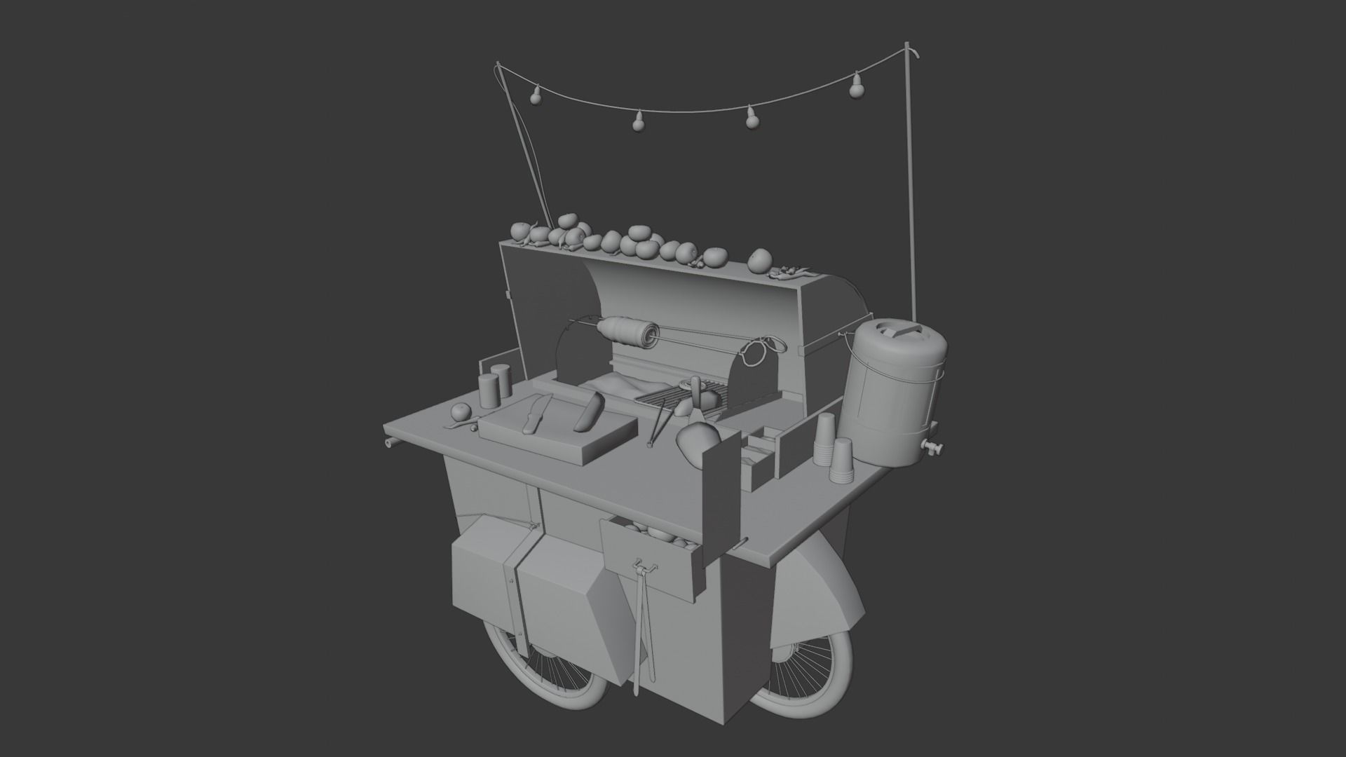 Vendor Shop 3D Model  Low-poly 3D model_15