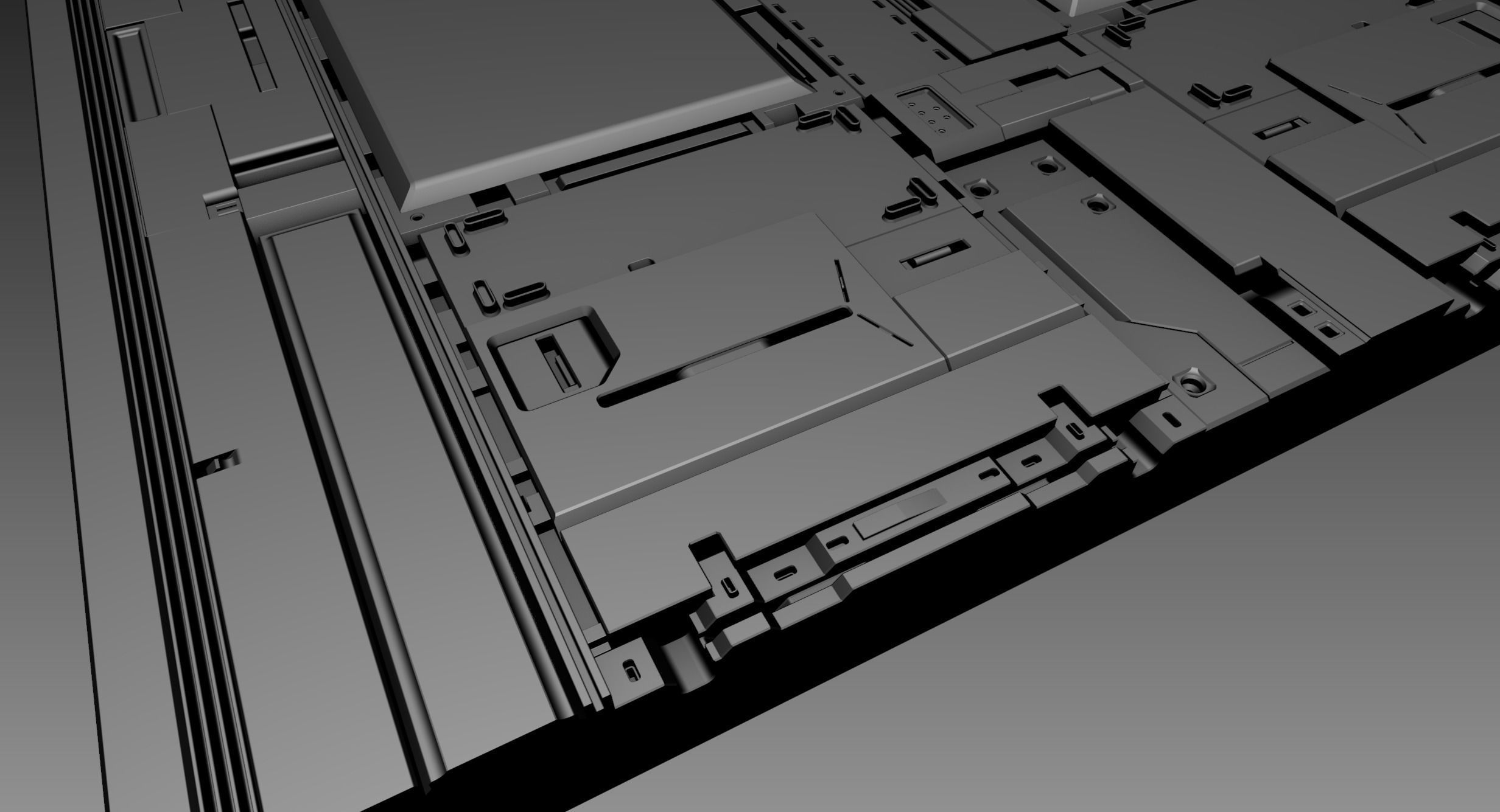 Three SciFi panel Modules    Batch two 3D model_4
