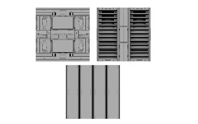 Three SciFi panel Modules    Batch two 3D model