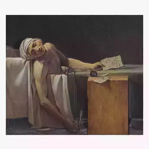 THE DEATH OF MARAT by JACQUES - LOUIS DAVID for 3D printing 