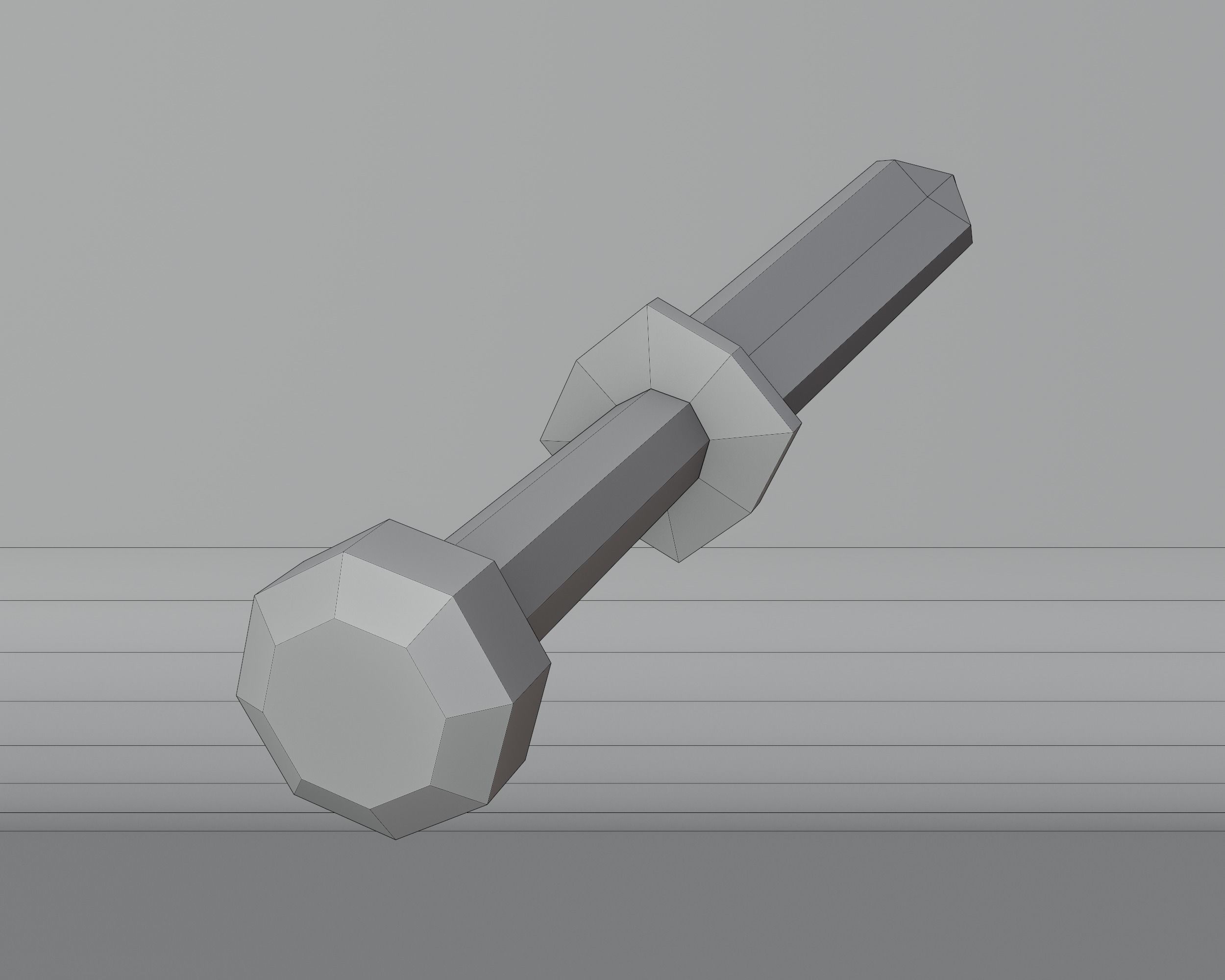 Medieval Sword  Free low-poly 3D model_2