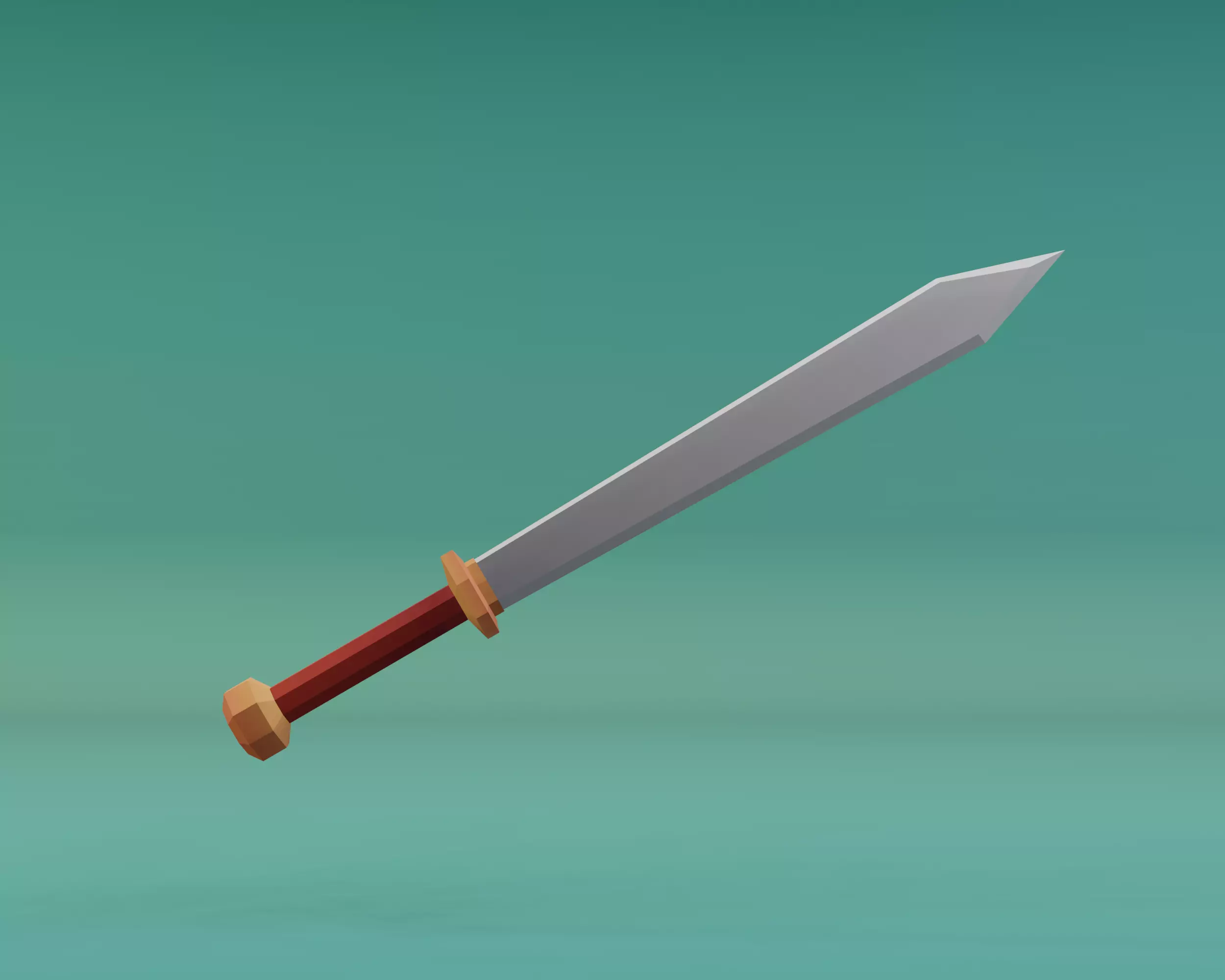 Medieval Sword  Free low-poly 3D model_0
