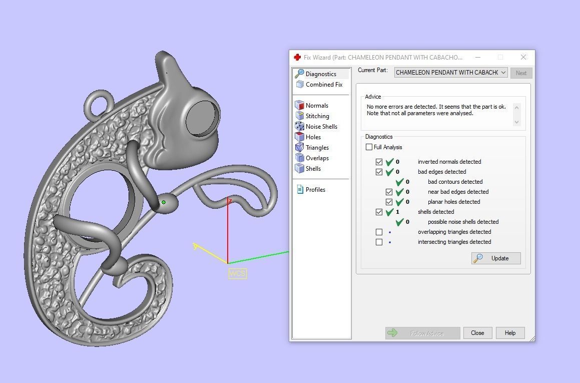 CHAMELEON PENDANT WITH CABACHONS Printable Model 3D print model_4