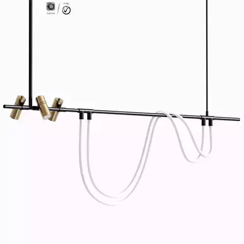 Jeremaih Light Black LED Dimmable Kitchen Island Linear Pendant