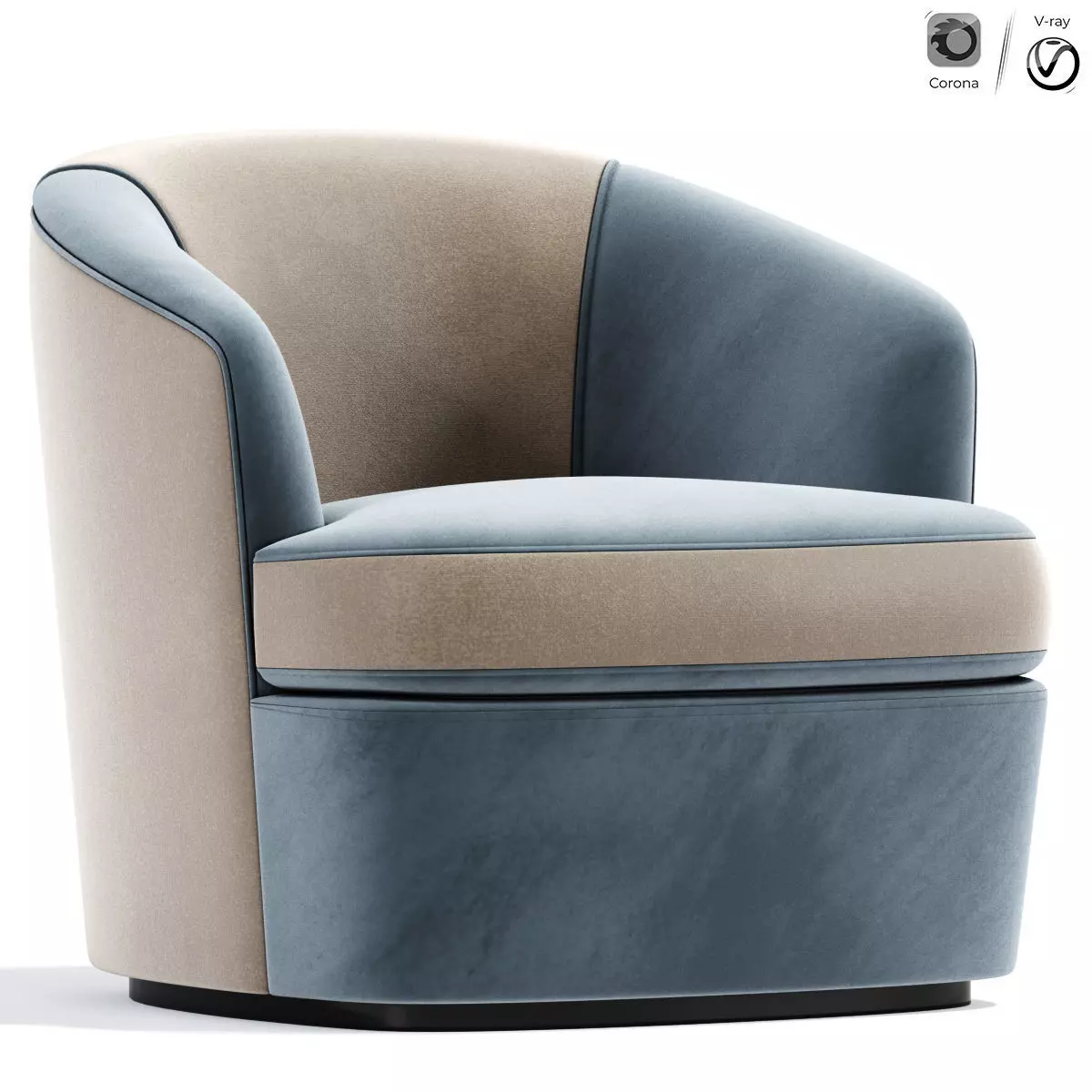 Marac Ginevra Armchair With Armrest 3D model