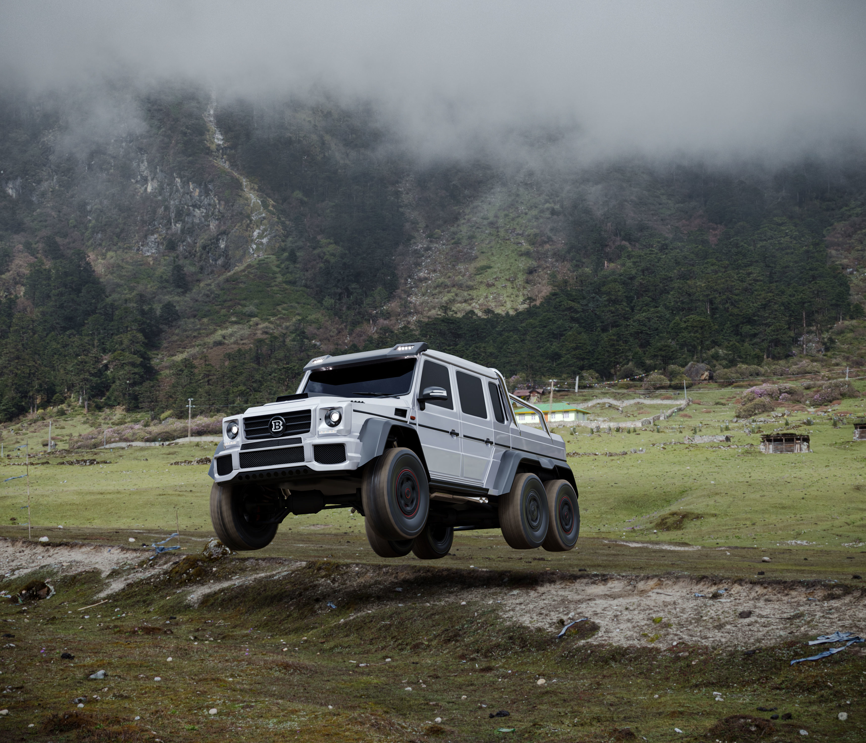 Mercedes Brabus G700 6x6 Low-poly 3D model_2