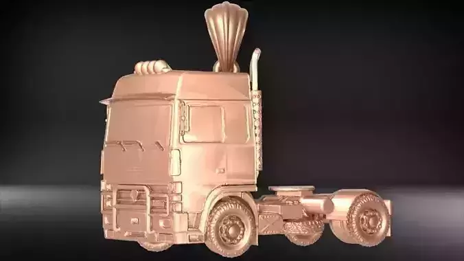 Semi Trailer Truck Pendant Necklace Jewelry 