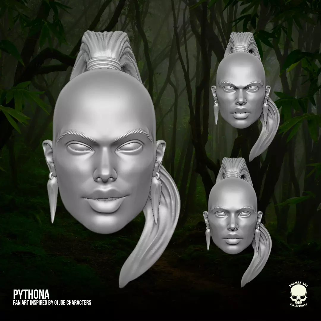 Pythona GI Joe Fan Art kit 3D printable File For Action Figures 3D print model_0