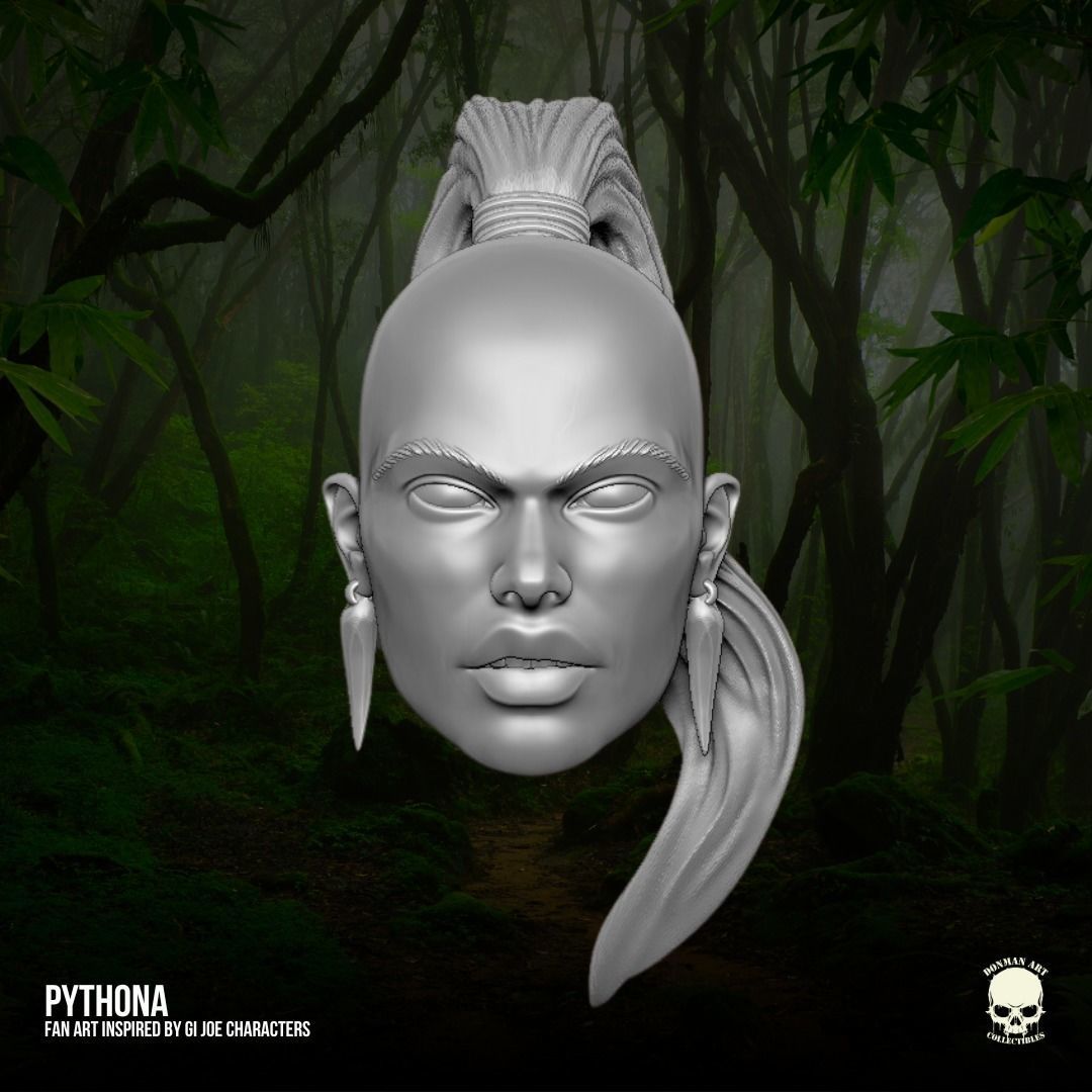 Pythona GI Joe Fan Art kit 3D printable File For Action Figures 3D print model_18