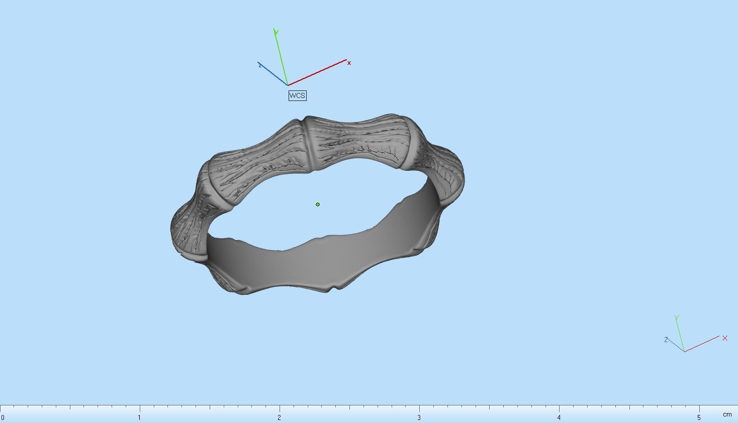 Bamboo textured ring model 849 3D print model_6