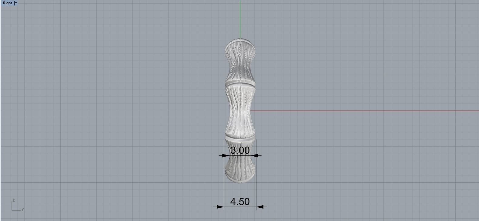 Bamboo textured ring model 849 3D print model_10