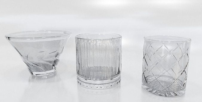 Whisky Glasses Low-poly 3D model