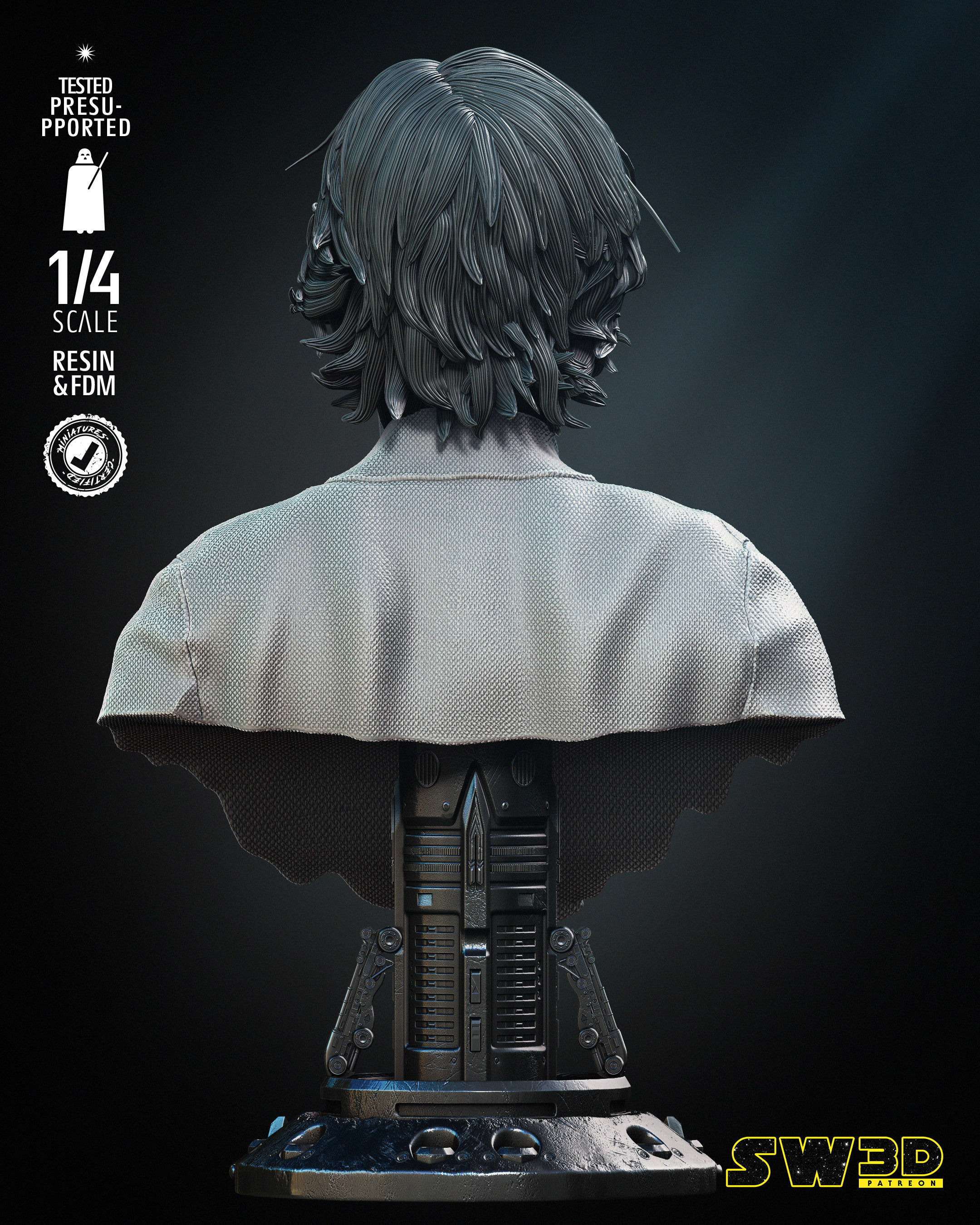 STAR WARS Luke New Hope Bust Portrait 3D print model_40