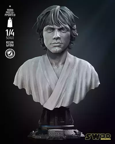 STAR WARS Luke New Hope Bust Portrait 3D print model